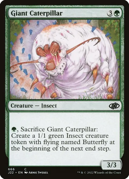 Giant Caterpillar, Magic card J22 666 — Jumpstart 2022 set