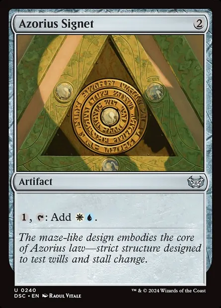 Azorius Signet, Magic card DSC 240 — Duskmourn: House of Horror Commander set