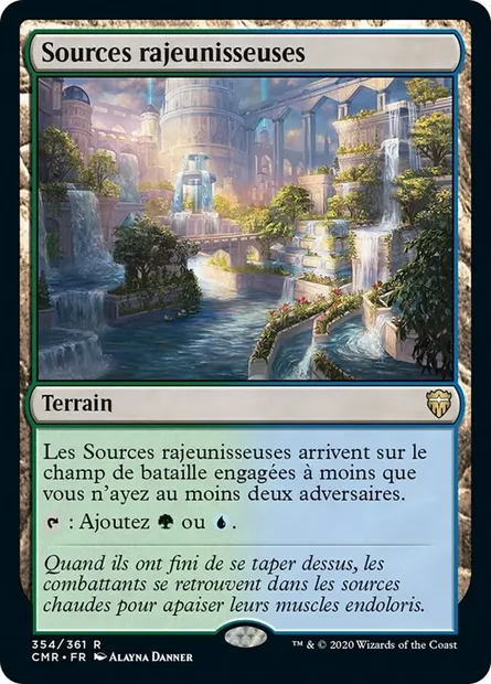 Sources rajeunisseuses, carte Magic CMR 354 — extension Commander Legends