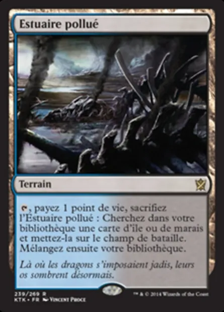 Estuaire pollué, carte Magic KTK 239 — extension Les Khans de Tarkir