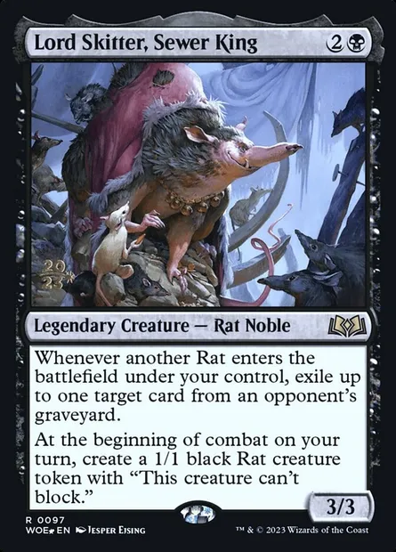 Lord Skitter, Sewer King, Magic card PWOE 97s — Wilds of Eldraine Promos set