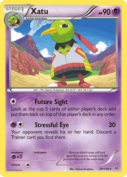 Xatu, Pokémon card ROS 29 — Roaring Skies set