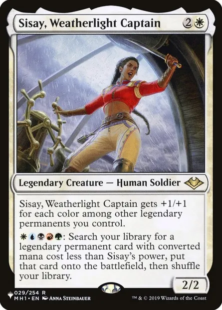 Sisay, Weatherlight Captain, Magic card PLST MH1-29 — The List set