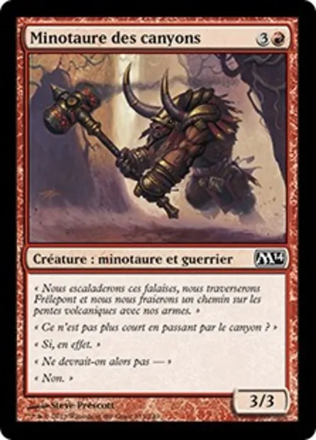 Minotaure des canyons, carte Magic M14 131 — extension Magic 2014