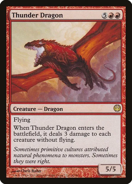 Thunder Dragon, Magic card DDG 61 — Duel Decks: Knights vs. Dragons set