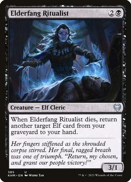 Elderfang Ritualist, Magic card KHM 385 — Kaldheim set