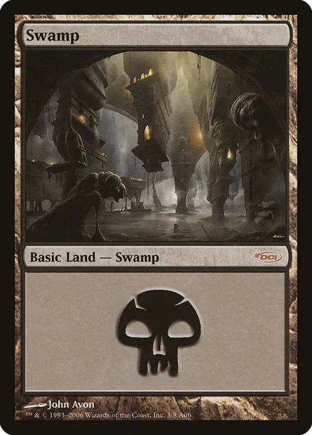 Swamp, Magic card PAL06 3 — Arena League 2006 set
