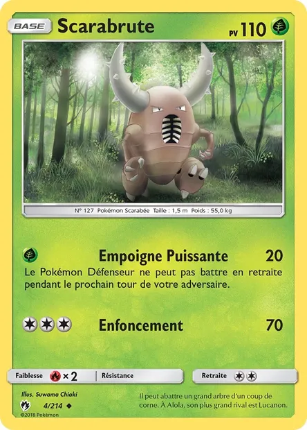 Scarabrute, carte Pokémon LOT 4 — extension Tonnerre Perdu