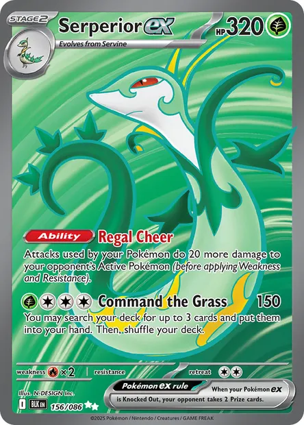 Serperior ex, Pokémon card BLK 156 — Black Bolt set