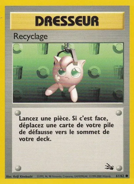 Recyclage, carte Pokémon FO 61 — extension Fossile