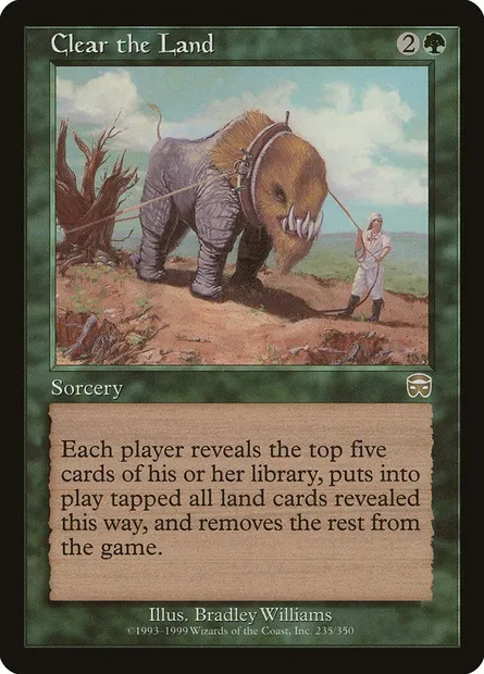 Clear the Land, Magic card MMQ 235 — Mercadian Masques set