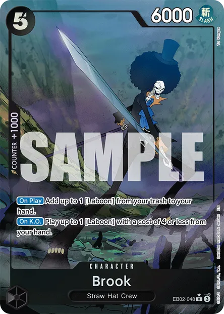 Brook, One Piece card EB02-048 — Anime 25th Collection set