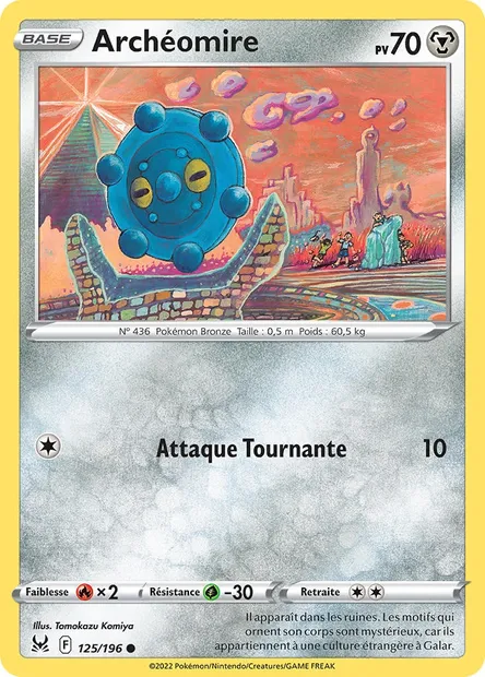 Archéomire, carte Pokémon LOR 125 — extension Origine Perdue
