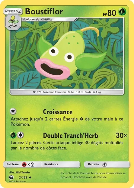 Boustiflor, carte Pokémon CES 2 — extension Tempête Céleste