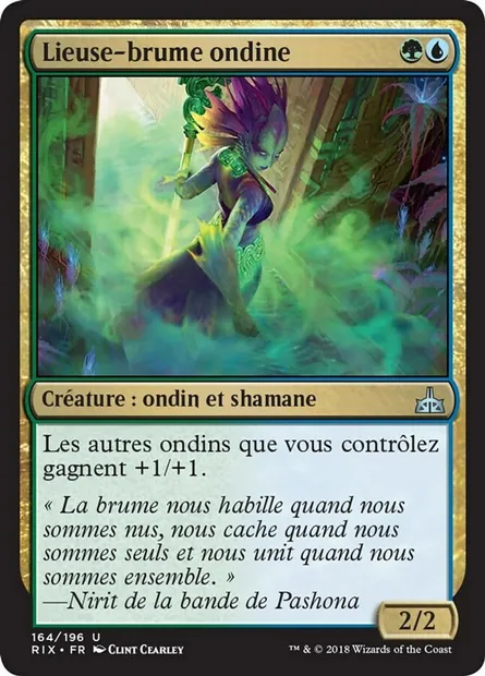 Lieuse-brume ondine, carte Magic RIX 164 — extension Les combattants d'Ixalan
