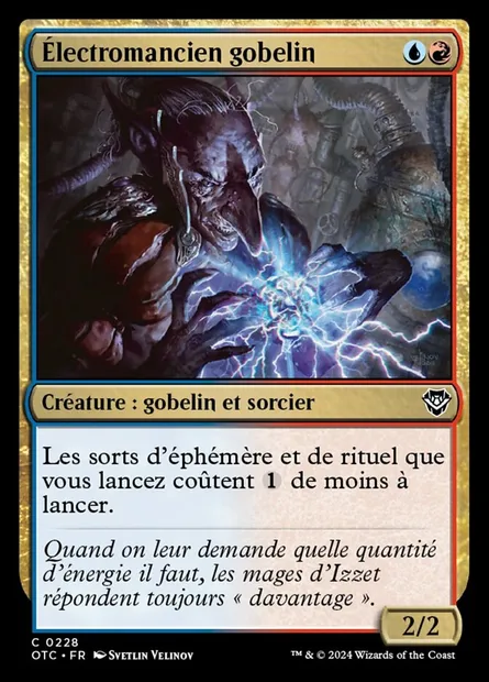 Électromancien gobelin, carte Magic OTC 228 — extension Outlaws of Thunder Junction Commander
