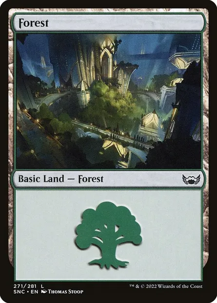 Forest, Magic card SNC 271 — Streets of New Capenna set