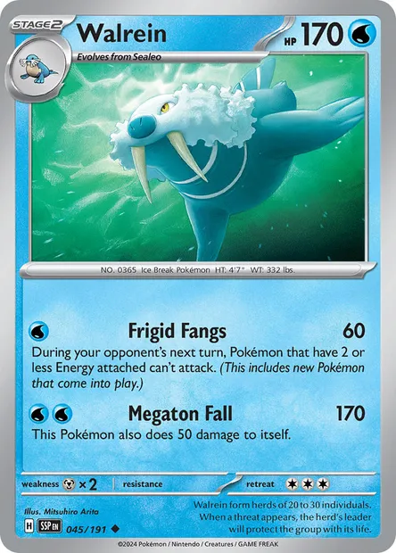 Walrein, Pokémon card SSP 045 — Surging Sparks set