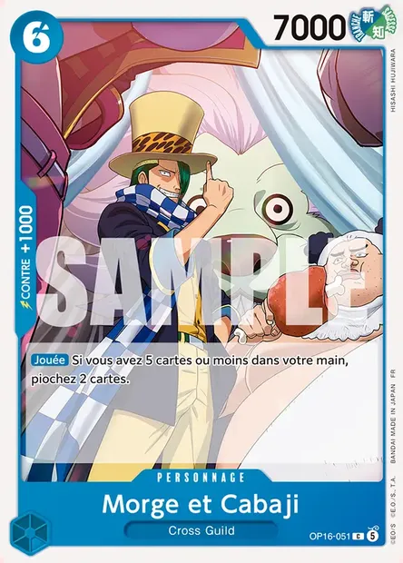 Morge et Cabaji, carte One Piece OP16-051 — extension L'HEURE DE LA BATAILLE DÉCISIVE