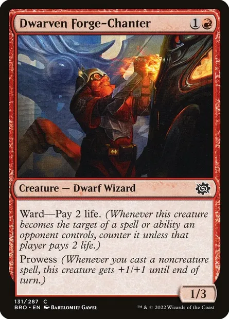 Dwarven Forge-Chanter, Magic card BRO 131 — The Brothers' War set