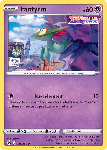 Fantyrm, carte Pokémon FST 128 — extension Poing de Fusion
