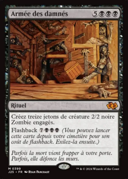 Armée des damnés, carte Magic J25 399 — extension Foundations Jumpstart
