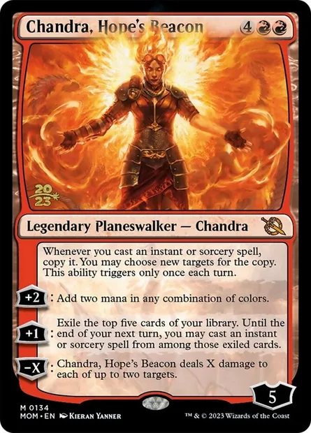 Chandra, Hope's Beacon, Magic card PMOM 134s — March of the Machine Promos set