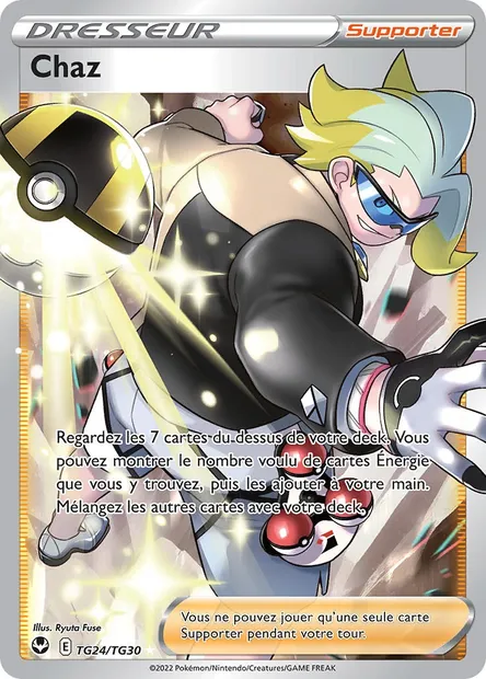 Chaz, carte Pokémon SIT TG24 — extension Tempête Argentée