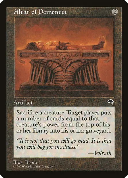 Autel de la démence, carte Magic TMP 276 — extension Tempête