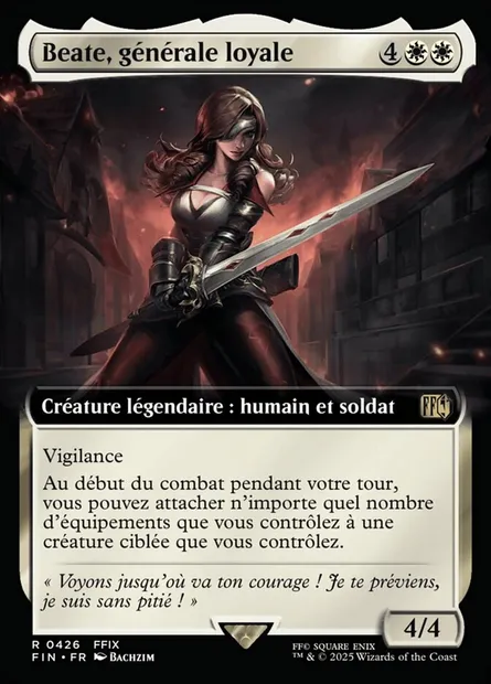 Beate, générale loyale, carte Magic FIN 426 — extension Final Fantasy