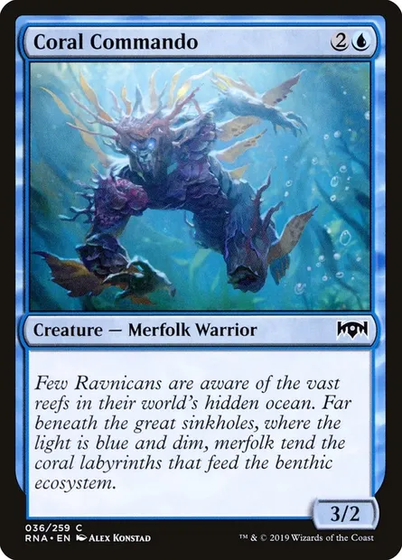 Coral Commando, Magic card RNA 36 — Ravnica Allegiance set