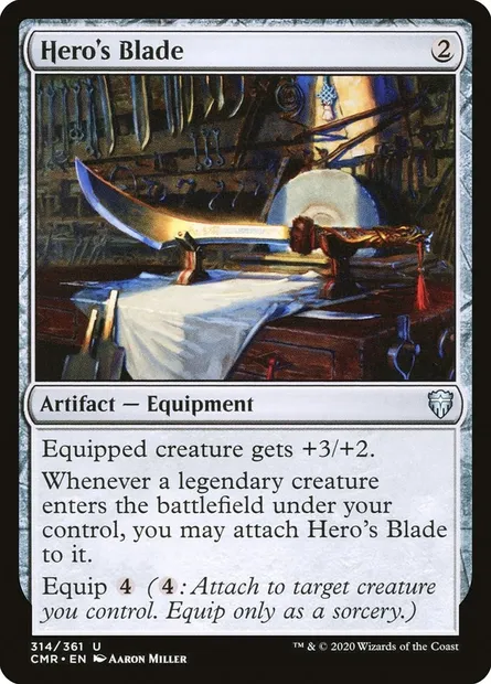 Hero's Blade, Magic card CMR 314 — Commander Legends set
