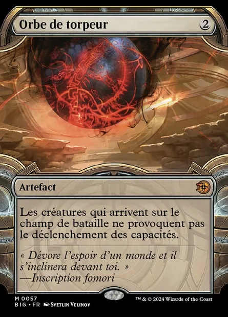 Orbe de torpeur, carte Magic BIG 57 — extension The Big Score