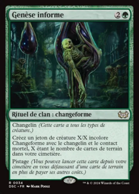 Genèse informe, carte Magic DSC 34 — extension Duskmourn: House of Horror Commander