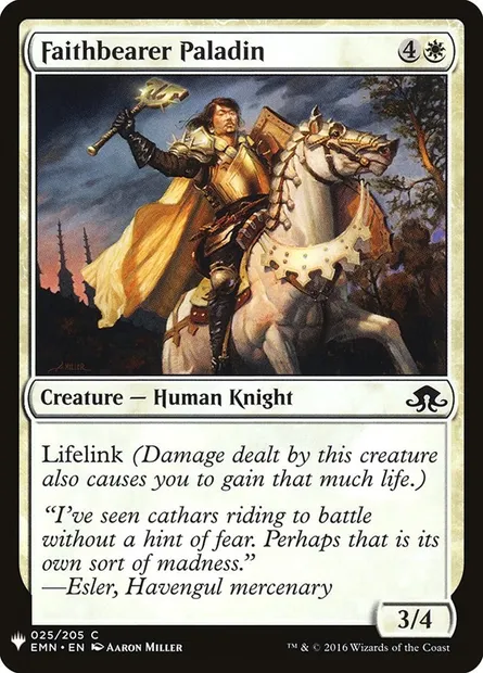 Paladin portefoi, carte Magic PLST EMN-25 — extension The List