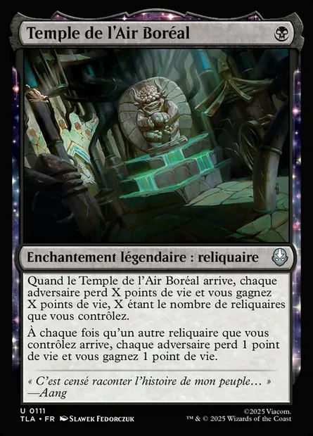 Temple de l'Air Boréal, carte Magic TLA 111 — extension Avatar: The Last Airbender