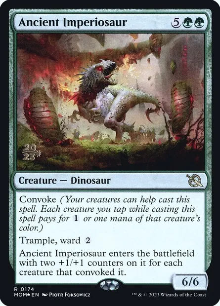 Ancient Imperiosaur, Magic card PMOM 174s — March of the Machine Promos set