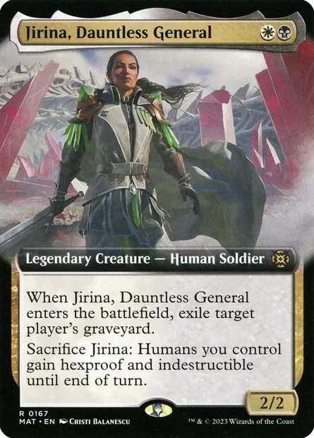 Jirina, Dauntless General, Magic card MAT 167 — March of the Machine: The Aftermath set