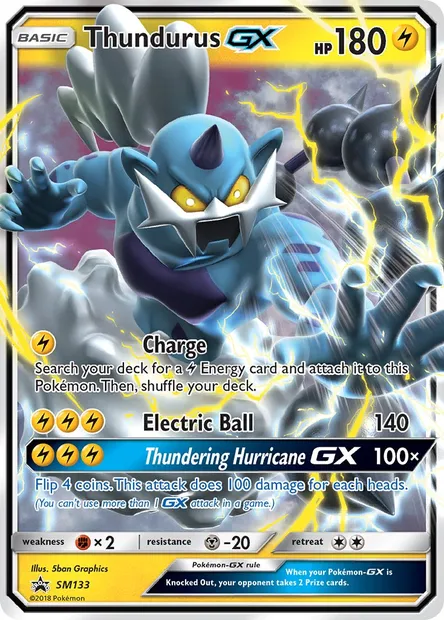 Thundurus GX, Pokémon card SM 133 — SM Black Star Promos set