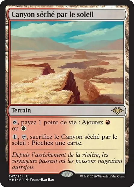Canyon séché par le soleil, carte Magic MH1 247 — extension Horizons du Modern