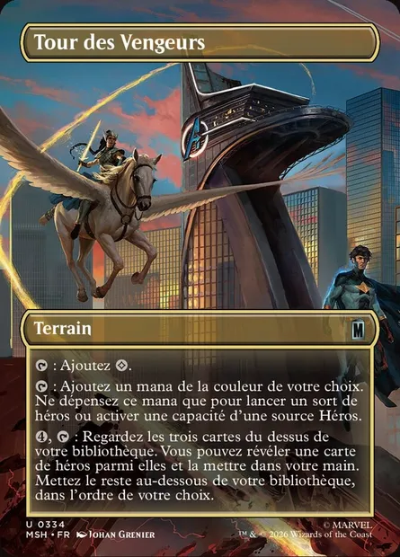 Tour des Vengeurs, carte Magic MSH 334 — extension Marvel Super Heroes