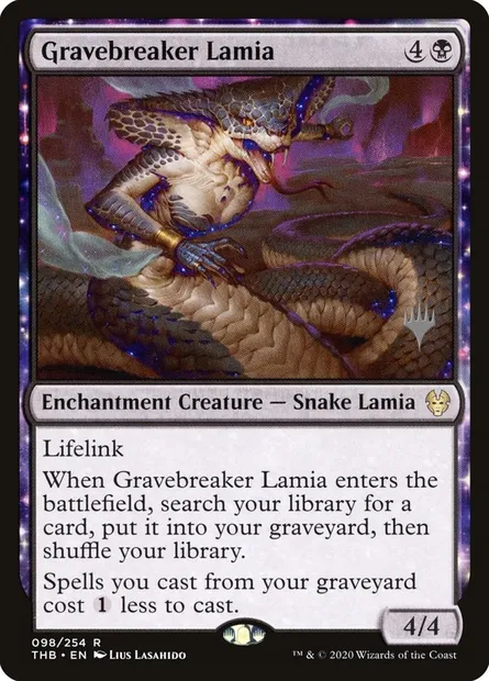 Lamie brise-tombe, carte Magic PTHB 98p — extension Theros Beyond Death Promos