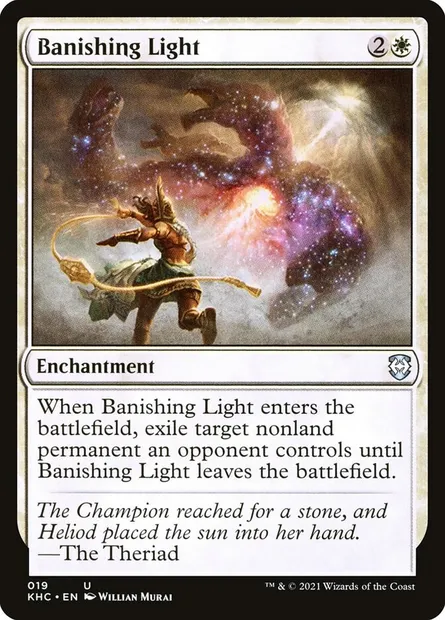 Banishing Light, Magic card KHC 19 — Kaldheim Commander set