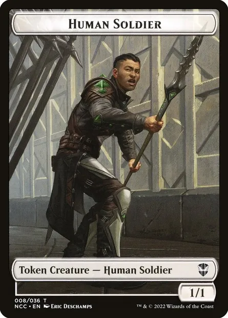 Human Soldier, Magic card TNCC 8 — New Capenna Commander Tokens set