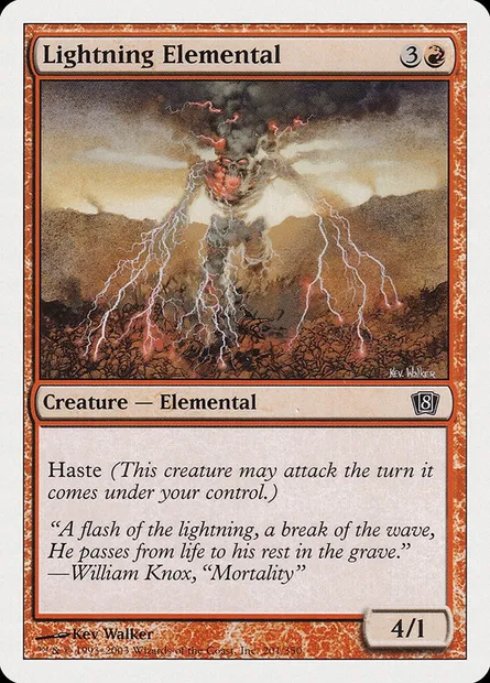 Élémental d'éclair, carte Magic 8ED 201 — extension Huitième Edition