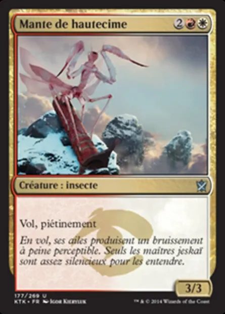Mante de hautecime, carte Magic KTK 177 — extension Les Khans de Tarkir