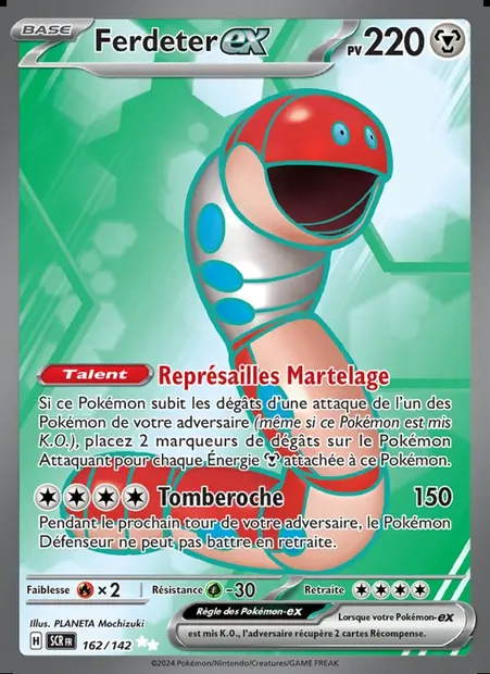Ferdeter-ex, carte Pokémon SCR 162 — extension Couronne Stellaire