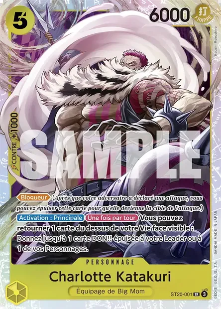 Charlotte Katakuri, carte One Piece ST20-001 — extension JAUNE Charlotte Katakuri