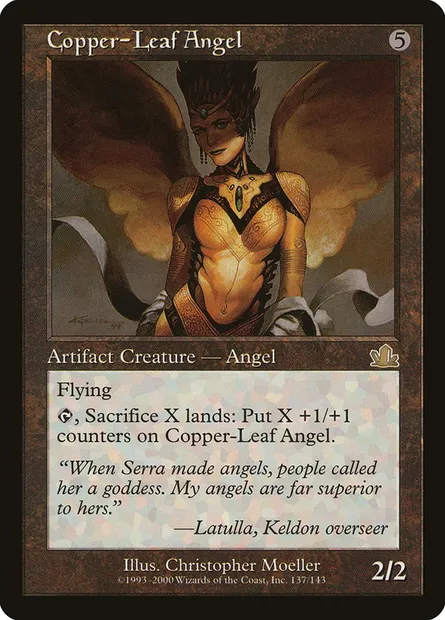 Copper-Leaf Angel, Magic card PCY 137 — Prophecy set