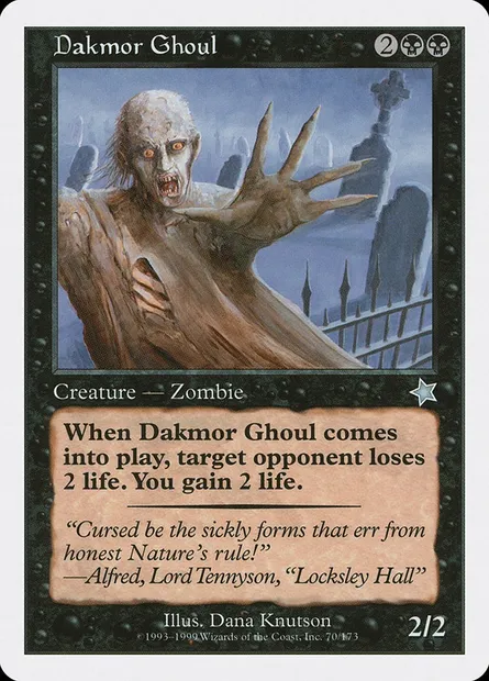 Dakmor Ghoul, carte Magic S99 70 — extension Starter 1999